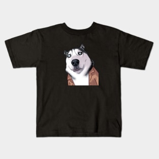 Funny Siberian Husky Kids T-Shirt